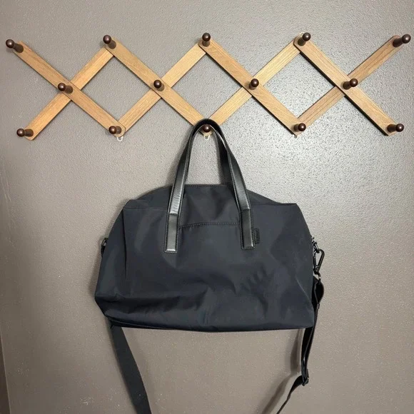 Away The Everywhere Bag Black Nylon Leather Trim Travel Duffel Laptop Commuter - Picture 3 of 12